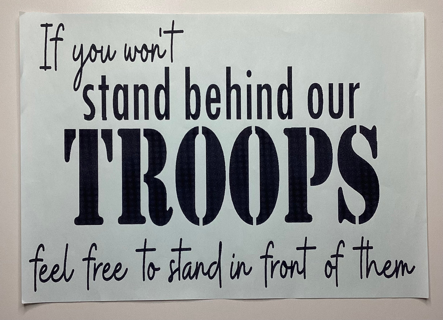 Stand with our troops