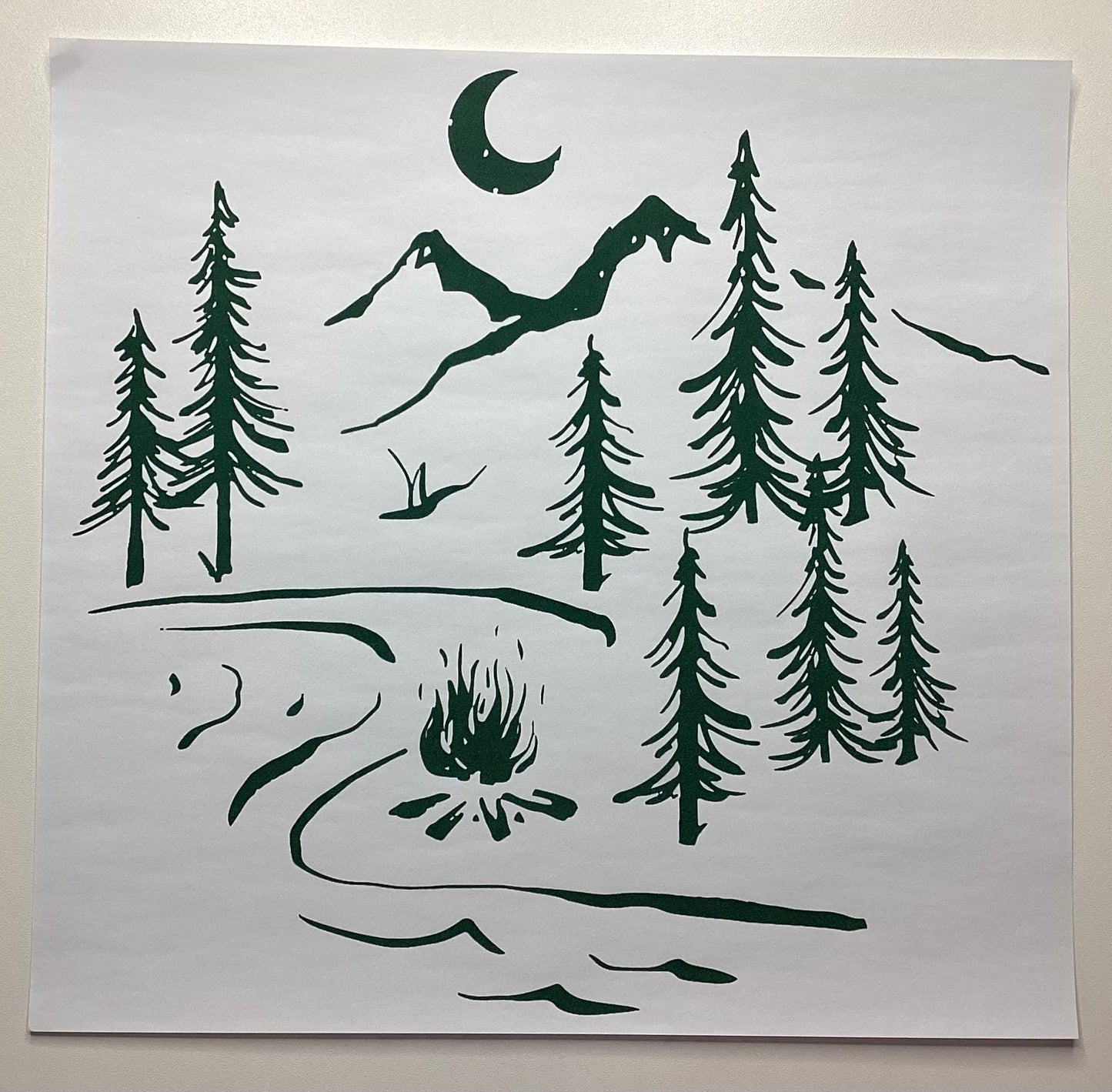 Mountain scene (green)