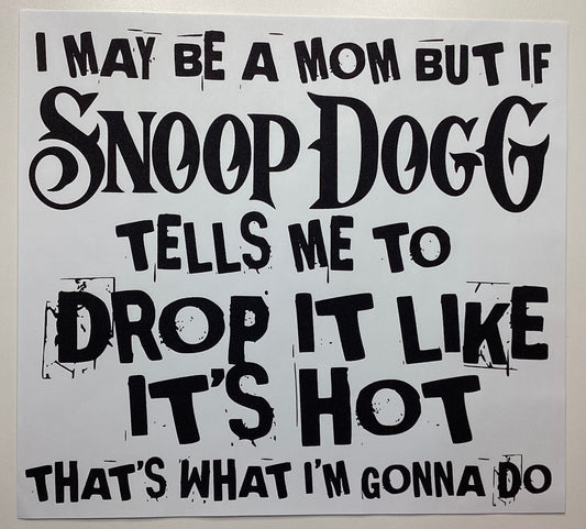 Snoop tells me to drop it