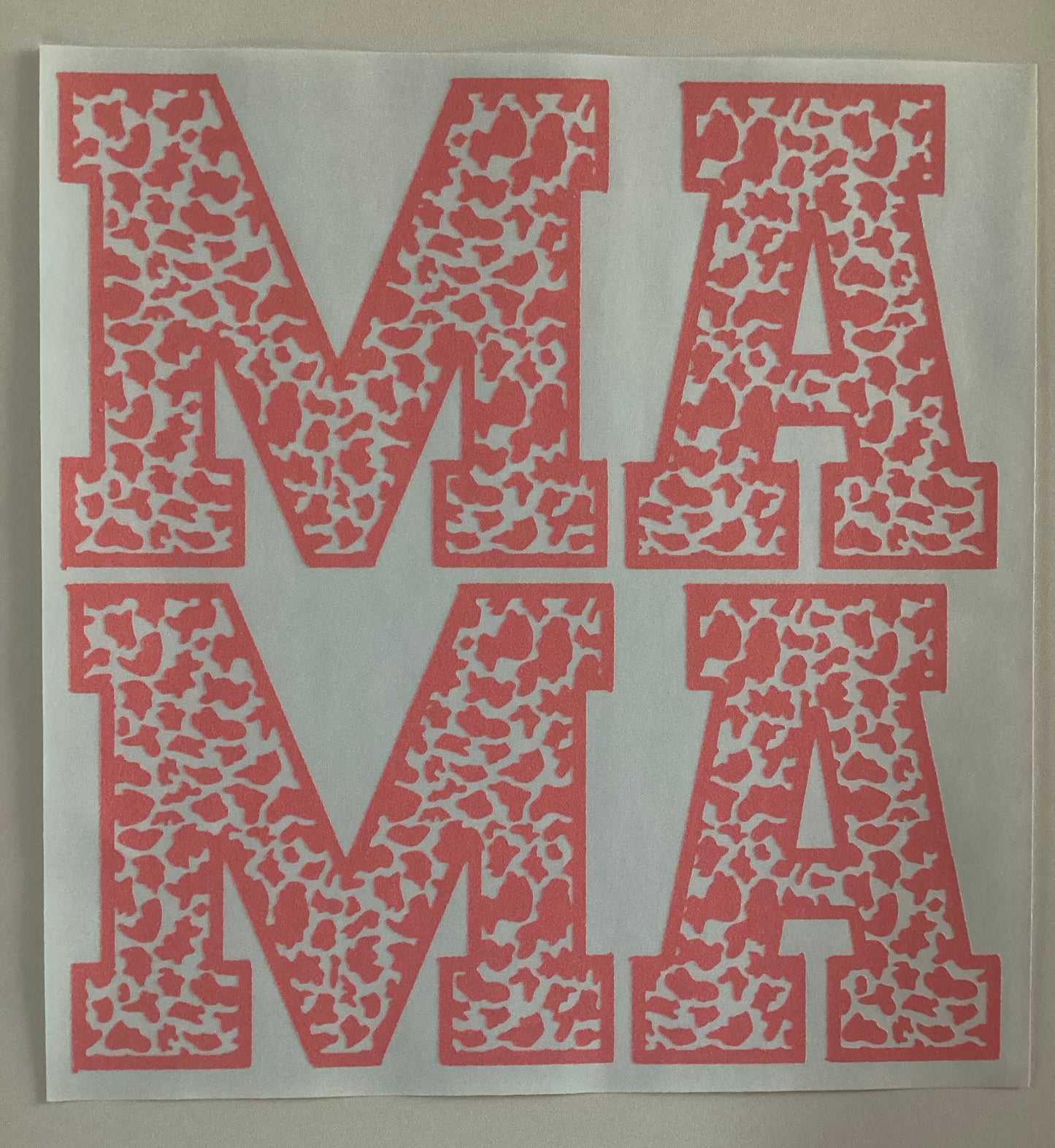 MAMA (pink cow print)