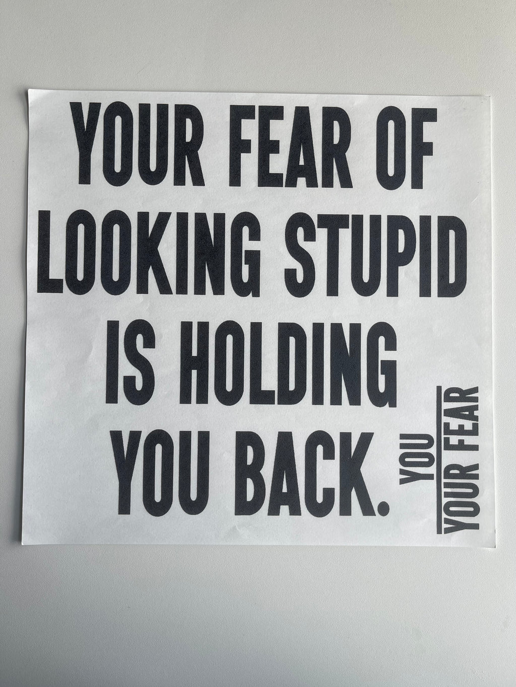 Your fear (pocket and back design)