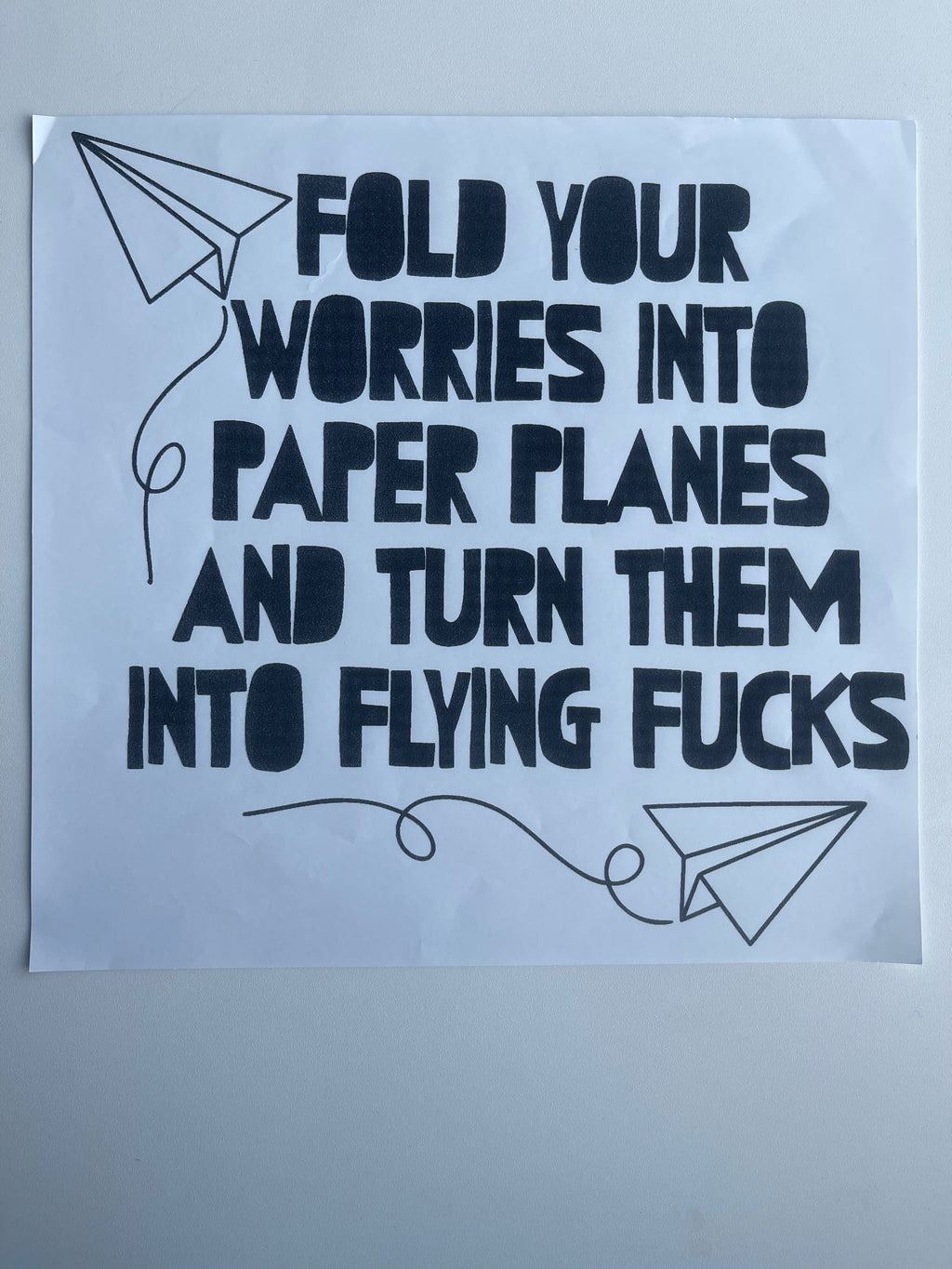 Paper planes (bottom paper plane designed for sleeve)