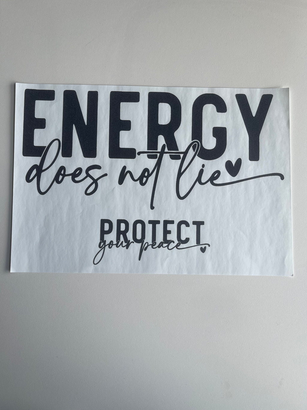 Protect your energy (front print and sleeve print)