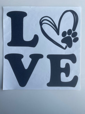 LOVE paw print