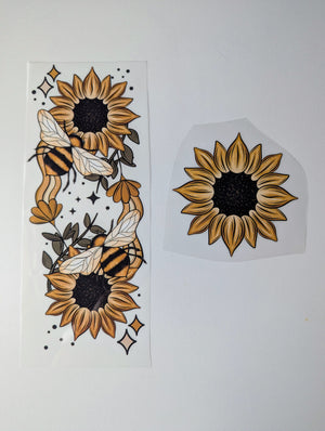Sunflowers/Bees-(spine) flower-(pocket)