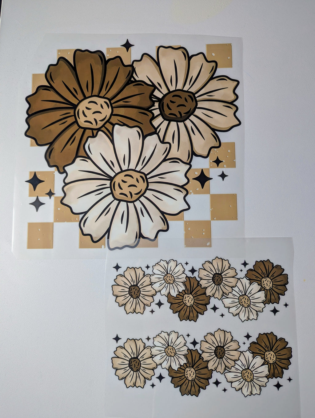 Flowers with sleeve prints